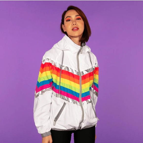 Unisex Tipsy Elves Pro Windbreaker Jacket L NWT - Picture 1 of 16